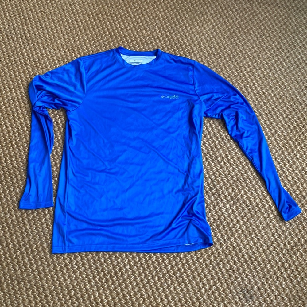 NWOT Columbia PFG Long Sleeve Blue Shirt - small